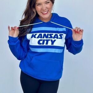 Love Letters Exclusive XXL Blue Kansas City Women's Hoodie